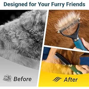 Deshedding-Dog-Brush-Dog-Comb-Combo-Professional-Undercoat-Rake-Pet-Grooming-Brush-for-Dog-Cat-Grooming-Supplies-Dematting-Deshedding-Brush-Dogs-Shedding-Tool-for-Long-Matted-Haired-Pets - Cucciolini Doodles   Deshedding-Dog-Brush-Dog-Comb-Combo-Professional-Undercoat-Rake-Pet-Grooming-Brush-for-Dog-Cat-Grooming-Supplies-Dematting-Deshedding-Brush-Dogs-Shedding-Tool-for-Long-Matted-Haired-Pets