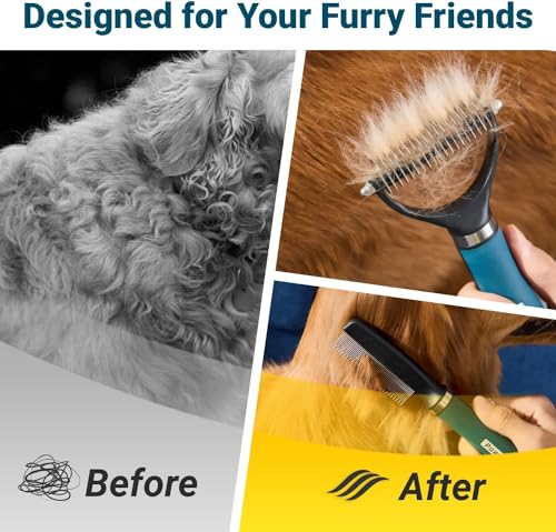 Deshedding-Dog-Brush-Dog-Comb-Combo-Professional-Undercoat-Rake-Pet-Grooming-Brush-for-Dog-Cat-Grooming-Supplies-Dematting-Deshedding-Brush-Dogs-Shedding-Tool-for-Long-Matted-Haired-Pets - Cucciolini Doodles   Deshedding-Dog-Brush-Dog-Comb-Combo-Professional-Undercoat-Rake-Pet-Grooming-Brush-for-Dog-Cat-Grooming-Supplies-Dematting-Deshedding-Brush-Dogs-Shedding-Tool-for-Long-Matted-Haired-Pets