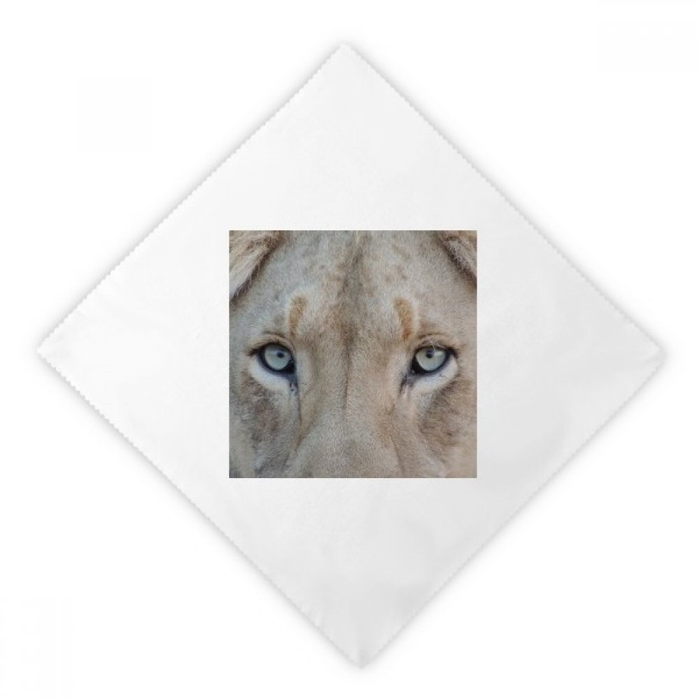 Servilletas de tela reutilizables para cena de león blanco y animales salvajes, 2pcs