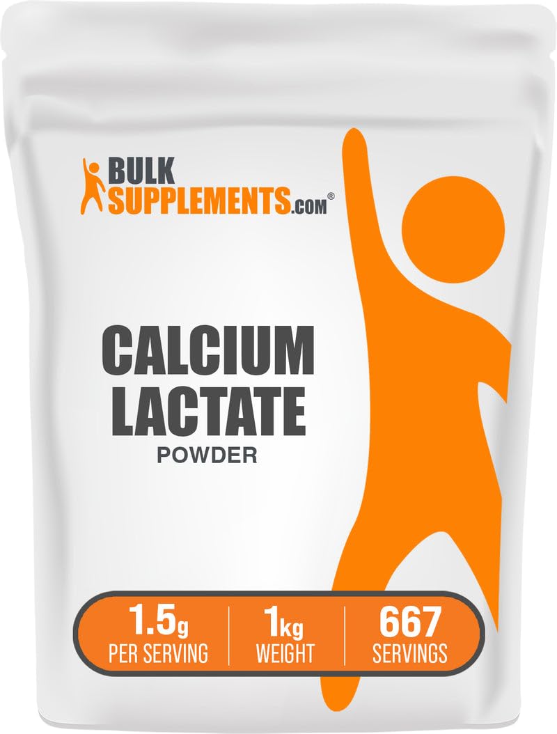 BulkSupplements Pure Calcium Lactate Powder (1 Kilogram)