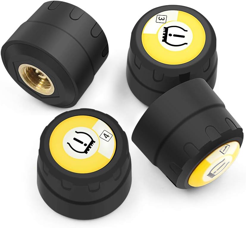 VXDAS TPMS Sensor Bluetooth TPMS TPMS System Tire Pressure Monitor Tire Pressure Alarm With 4 External Sensor APP Display Android iOS