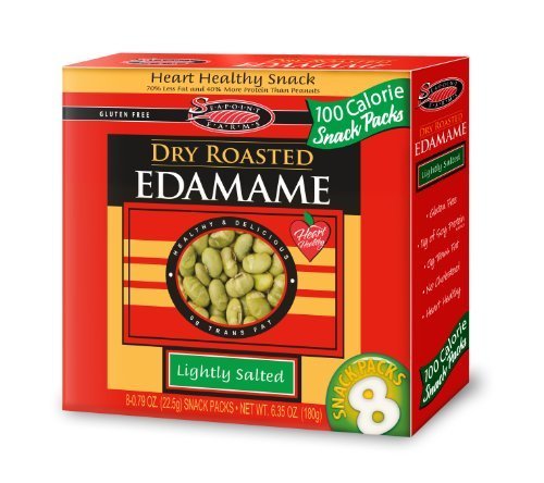 Seapoint Farms - Dry Roasted Edamame Lightly Salted (100 Calorie Snack Packs & Gluten Free) Buy Twelve Boxes And Save Each Box Has Eight .79 Oz Pouches For A Total Of 96 Snack Packs (Pack Of 12)