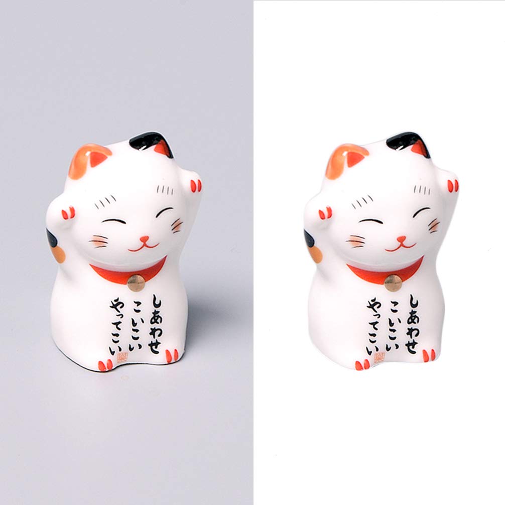 HiyyFloy Repose-Baguettes Chat Mignon 6 Pièces - Porte-Couverts Céramique Japonaise Pour Table