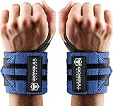 Wrist Wraps for Weightlifting (USPA, IPL, USAW & IWF Approved),18” Premium Quality Weight Lifting Wrist Support Straps for Bench Press, Bodybuilding, Strength Training and Powerlifting (Navy Blue)