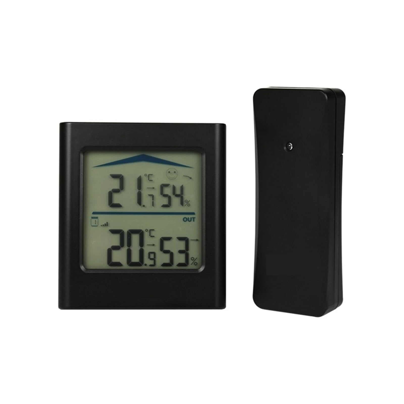 Cyfrowa Stacja Pogodowa LCD Indoor Outdoor Trend Higrometr Termometr Bezprzewodowy Czujnik Zdalny Podświetlenie Aktywowane Ruchem Dokładny Szybki Monitorowanie Czasie Rzeczywistym(White)