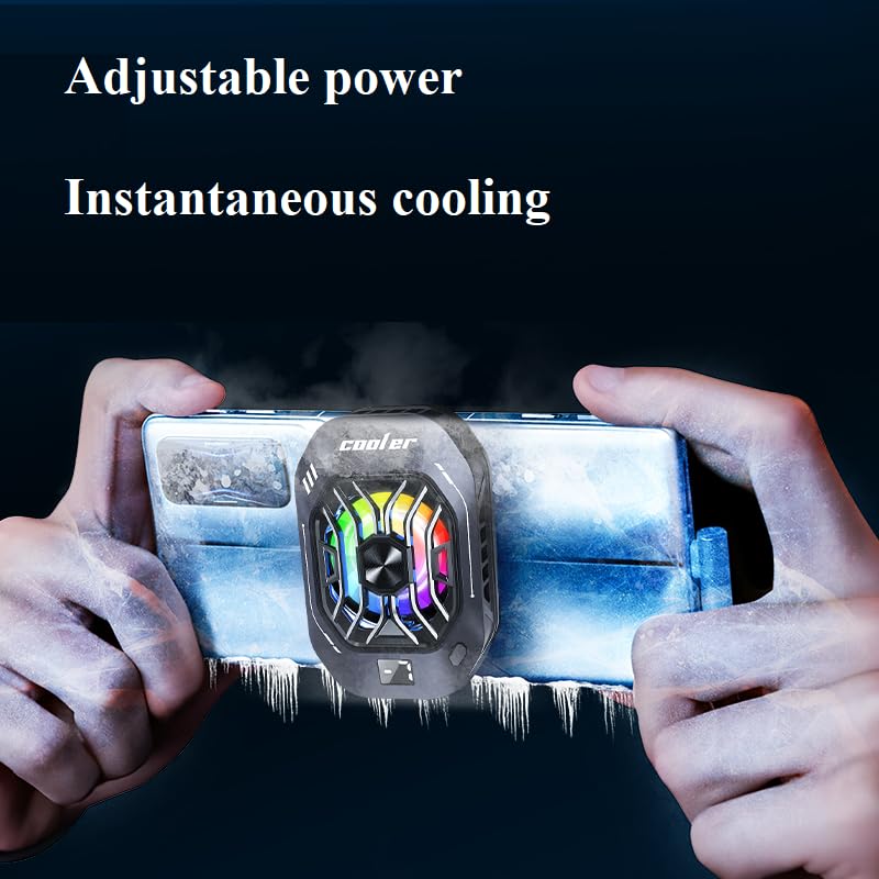 Phone Cooler for Gaming,Phone Cooling Fan.He is a Necessary Cooling Product for Long Live Streaming, Playing Games, and Brushing Short Video Screens. image 2 of 10 B0D5WNZKVN