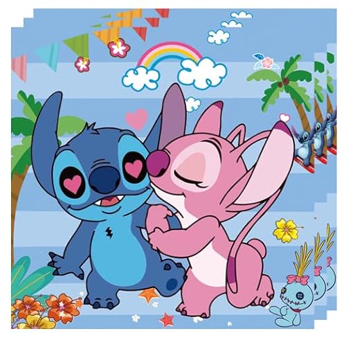 41Pcs Stitch Party Supplies 20 Plates + 20 Napkin + 1Tablecloth Stitch Birthday Party Decorations, For Girl And Boy #TOP6