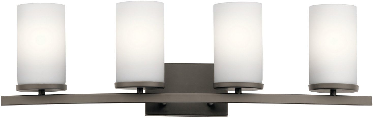 Kichler Crosby 23" 3 Light Vanity Light Satin Etched Cased Opal Brushed Nickel - - 