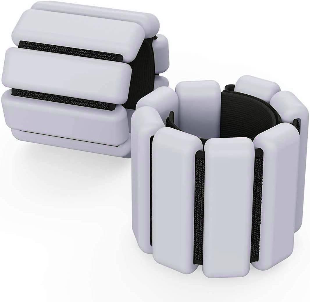 2 PCS Adjustable Wrist Weights Ankle Weights Set for Exercise Walking Jogging Yoga Aerobics Pilates Weight-Bearing Bracelet Fitness Wristband