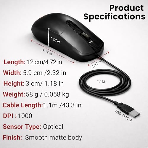 RED STAR TEC USB Wired Mouse for Laptops and Desktops - image 4