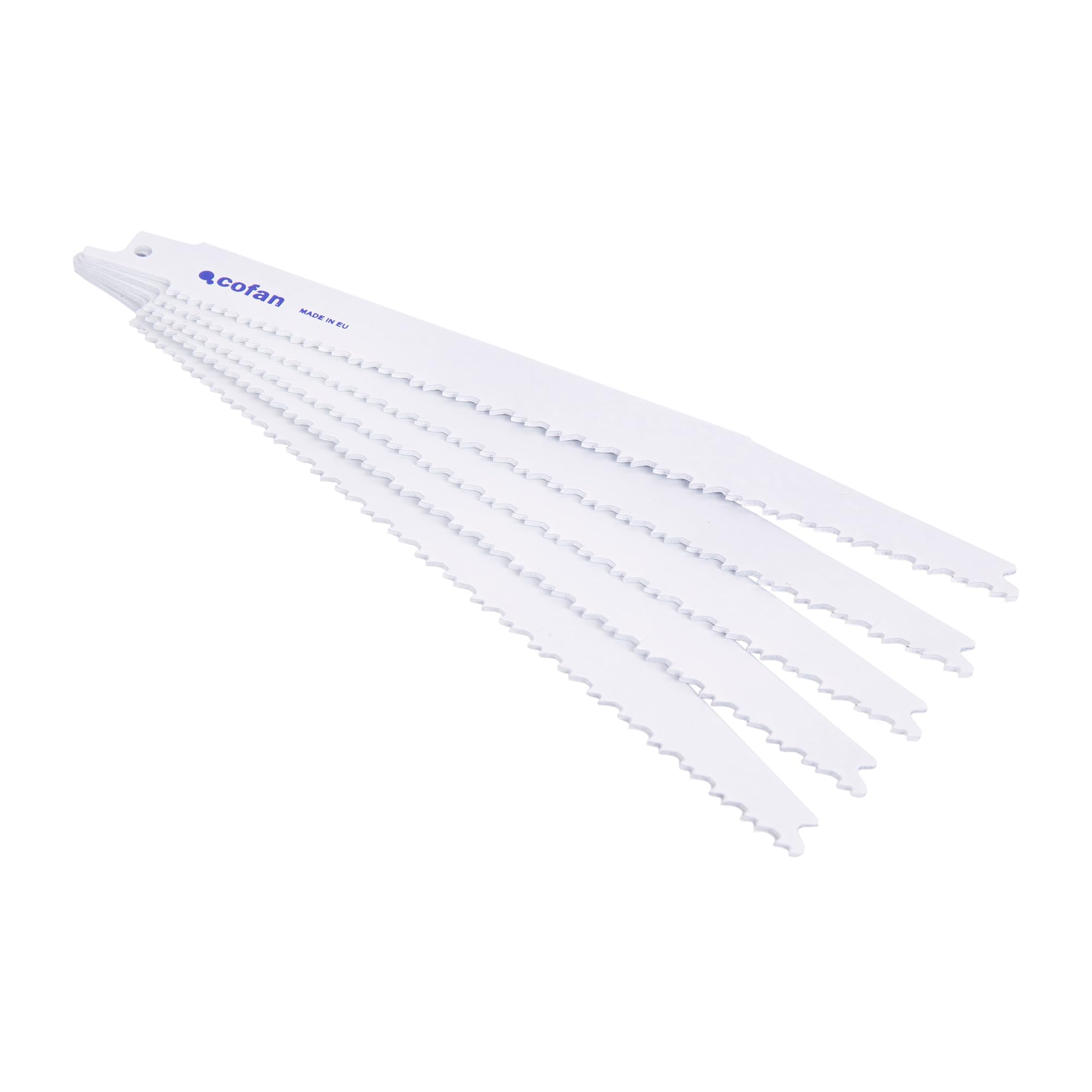 Cofan Brzeszczoty do piły szablastej do drewna, tworzywa sztucznego i metalu, 5 sztuk, 180 x 11-5 mm, uniwersalne brzeszczoty do cięcia wielu materiałów, ostre zęby