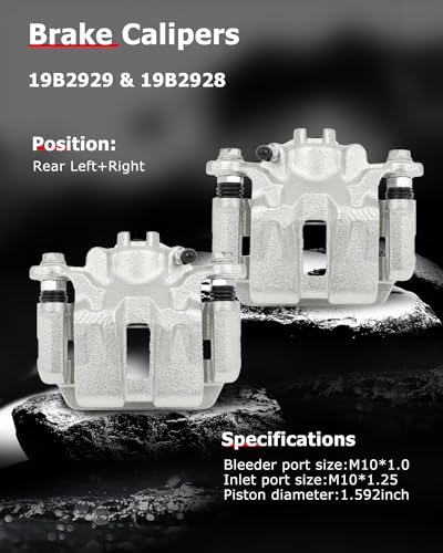 Image of cciyu 19B2929 19B2928 Rear Left & Right Brake Calipers With Bracket For Honda For Odyssey 2005-2010