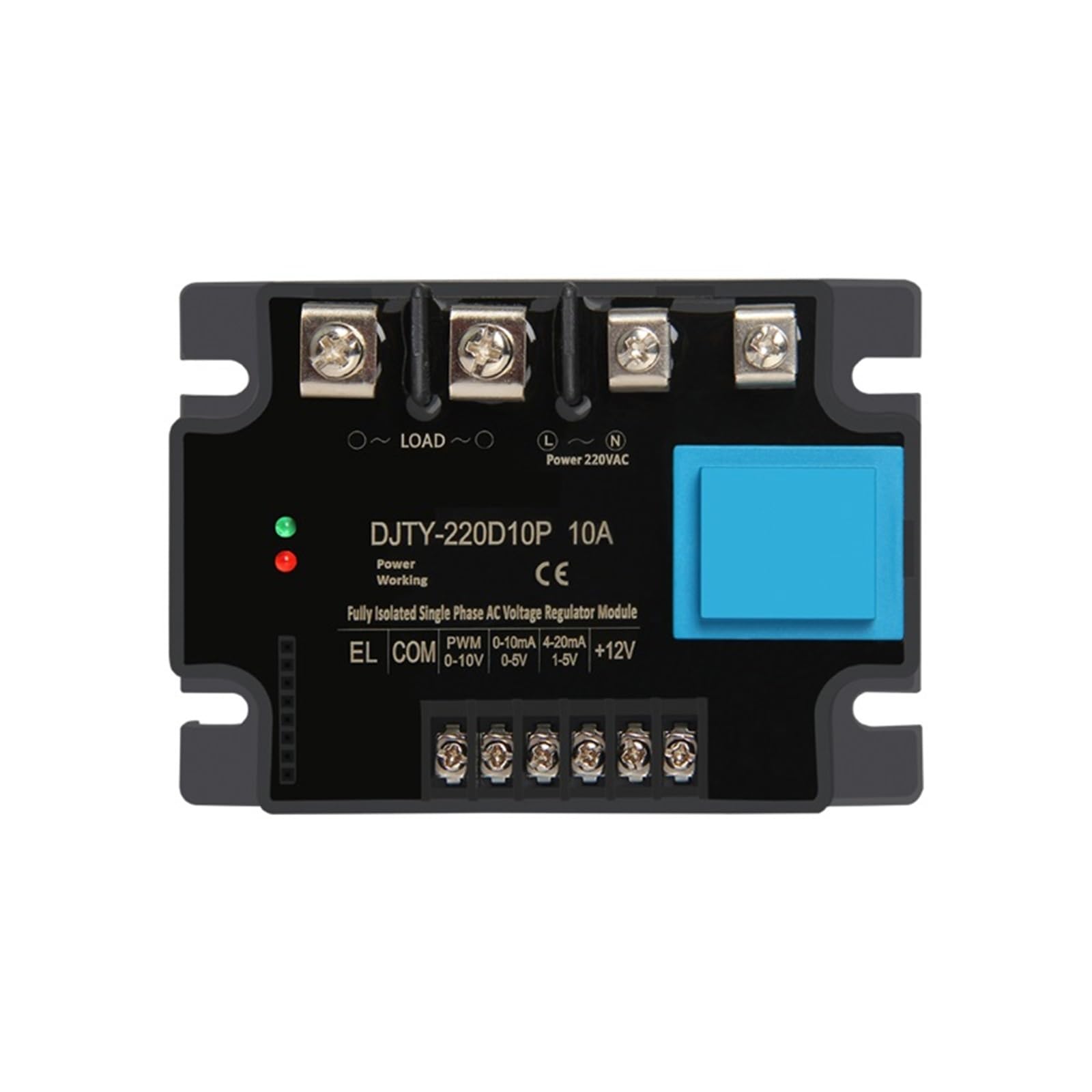 DJTY - 1 regolatore di tensione a stato solido monofase, CA 220 V, 380 V, completamente isolato, regolatore di potenza SCR, modulo relè SSR, 10 A, 25 A, 40 A, 60 A (200 A)