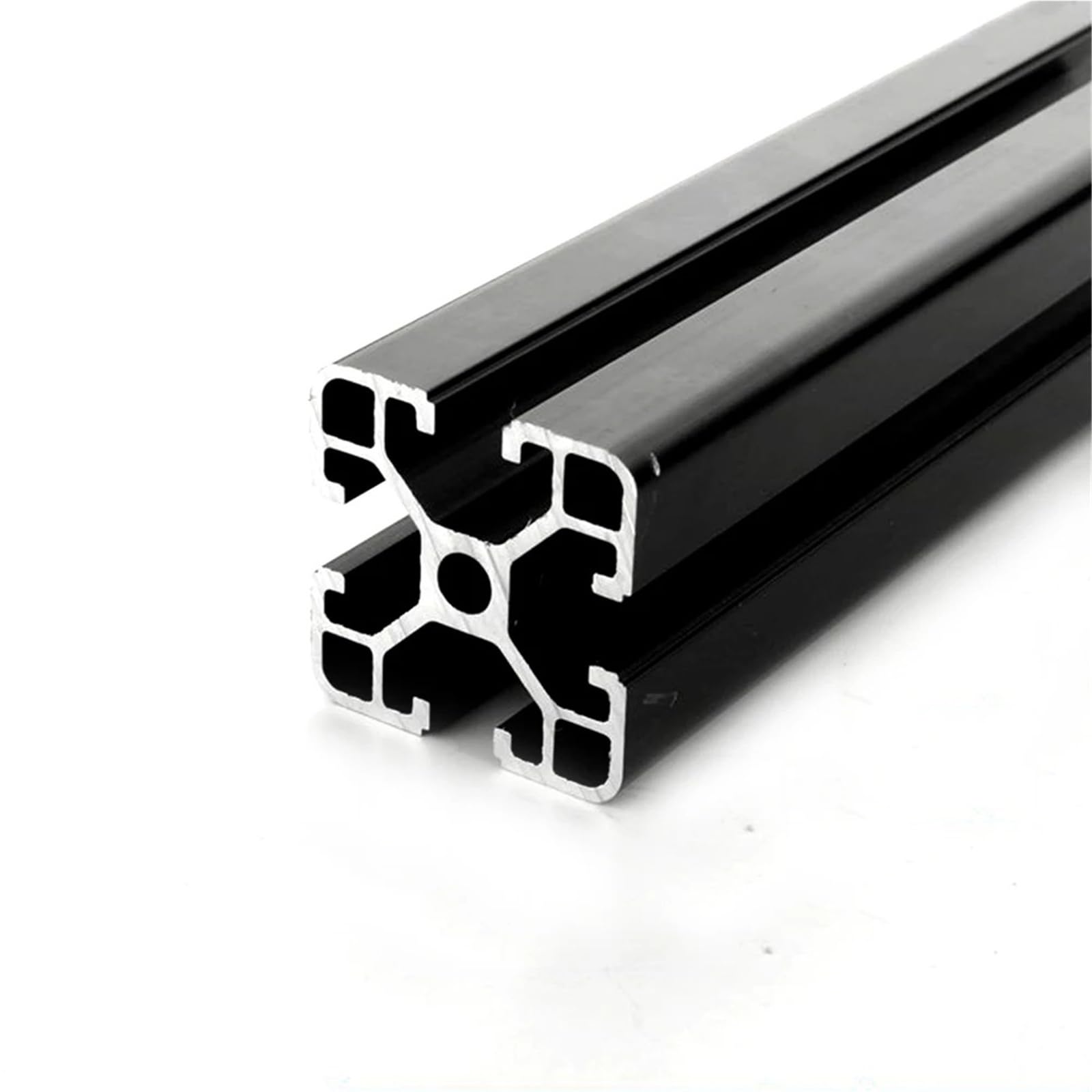 Tpdrkowjx One Color Aluminum Extrusion，Black 4040 Extrusion Profile Anodized Linear Rail Rack Industrial Workbench Diy Shelf Frame Extruded Rail(500Mm Long)(650Mm Long)
