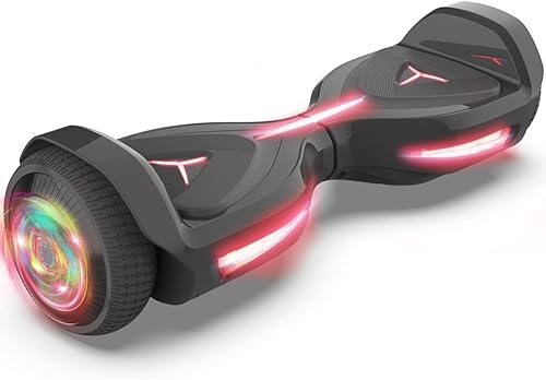Hover Board todo terreno con luces LED flash y altavoces inalámbricos, aeropatineta eléctrica soporta hasta 165 libras, scooter de autoequilibrio