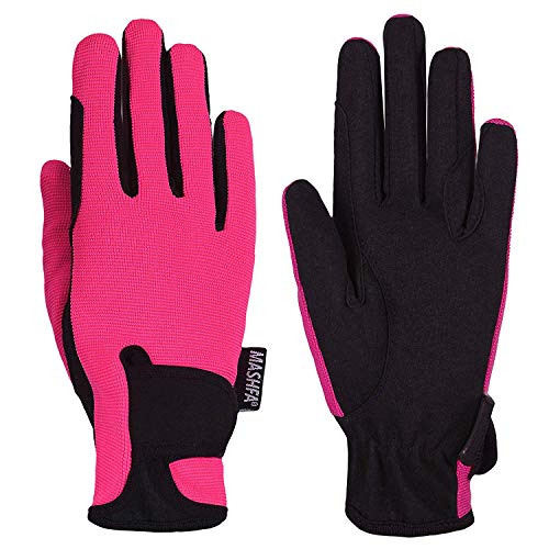 Kids Horse Riding Gloves Children Equestrian Horseback Winter Biking Bike Gardening Ski Snow Cycling Boys & Girls Mittens Pony Youth Outdoor Mitts (Pink, Age 10-12 Years) #TOP6