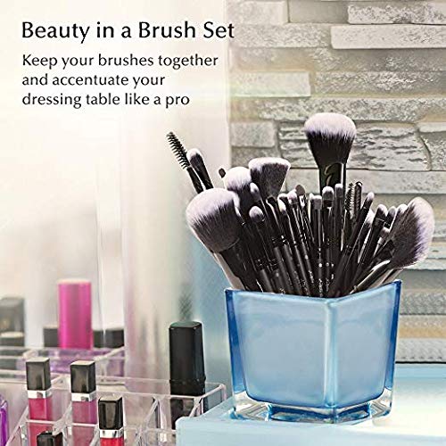 URBANMAC 24-Professional Makeup Brushes Kit Wooden Handle with Leather Pouch 1