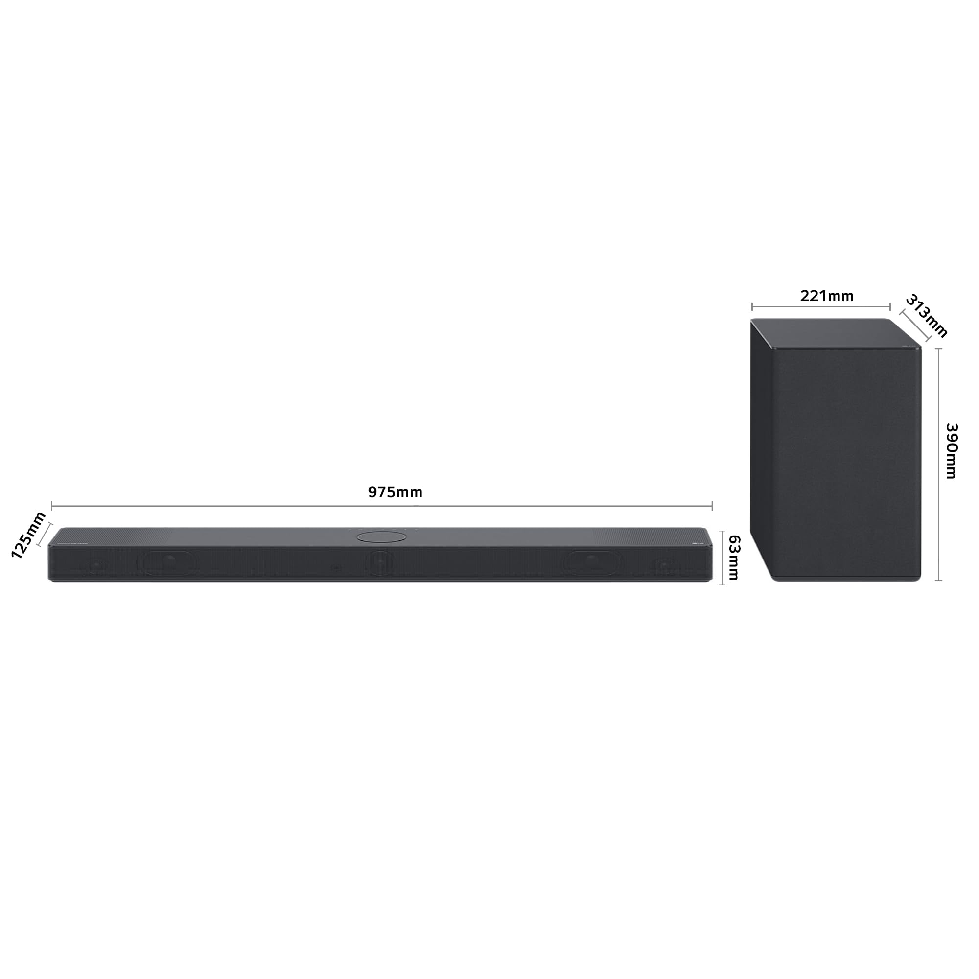 LG SC9S - Barra de Sonido Bluetooth 5.0, 3.1.3 Canales, 400 W, Subwoofer Inalámbrico, Dolby Atmos, DTS:X, IMAX Enhanced, Hi-Res Audio 24bit/96kHz, Color Gris Oscuro