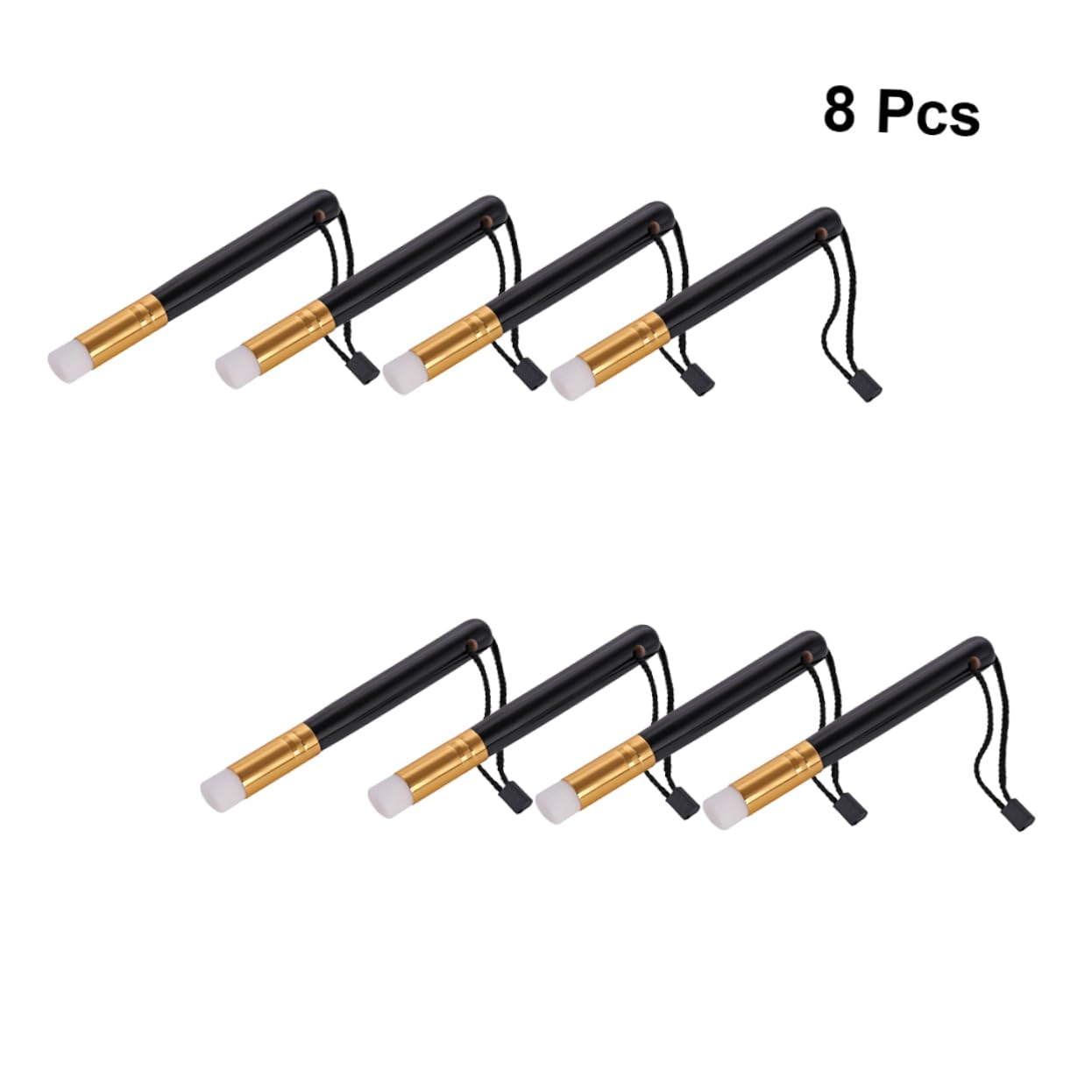 PartyKindom False Eyelash Cleaning Brush Set 8 Pieces Makeup Face Cleaner for Grafting Lashes Delicate Eyelid Brush