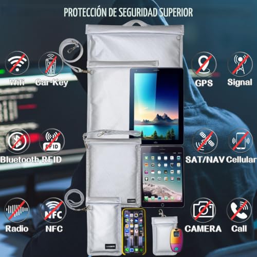 Bolsas Faraday con protección EMP y correa ajustable para laptop 3