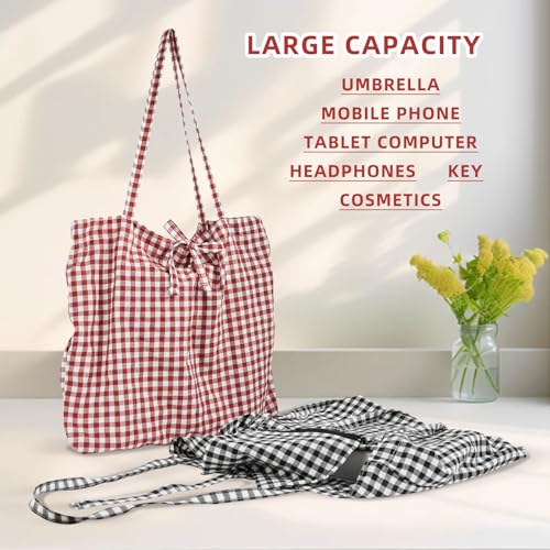 Bolso Tote para mujer y niñas de algodón miniatura 6