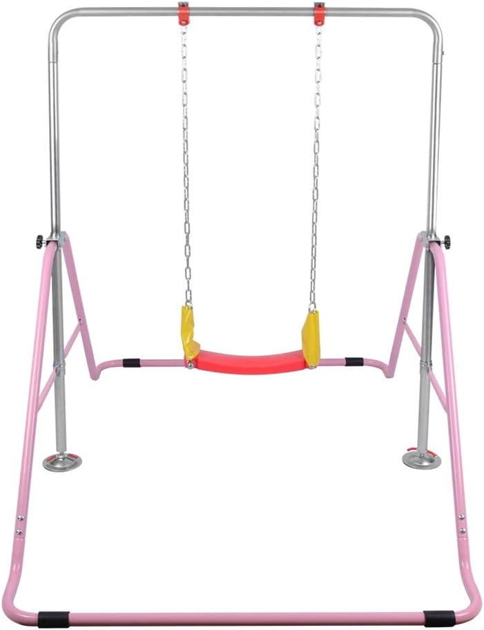 Gymnastics Training for Kids Children Gym Swing 4 Adjustable Height Foldable Horizontal Bar Fitness Equipment for Home