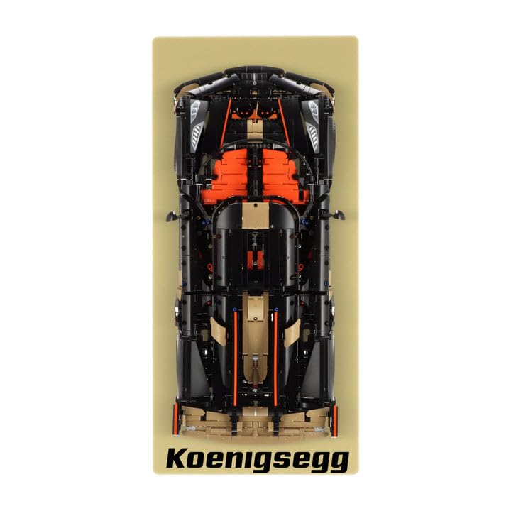 Wall Display Compatible with LEGO 42232 Koenigsegg Sadair's Spear Megacar, Gold (Vinyl: Yes)