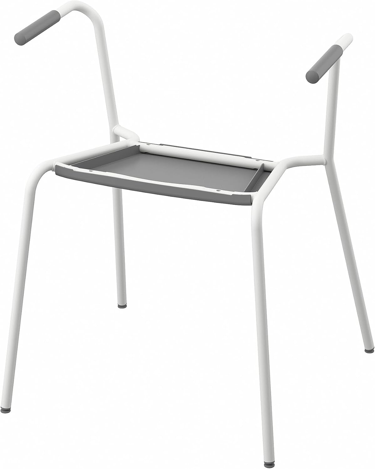 LÄKTARE Underframe for chair with armrests, white