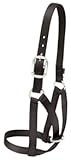 Weaver Livestock Barn Cow Buckle Cattle Halter, Adjustable, Modern Style Cow Calf Halter, Livestock Handling Equipment for Showing, Black