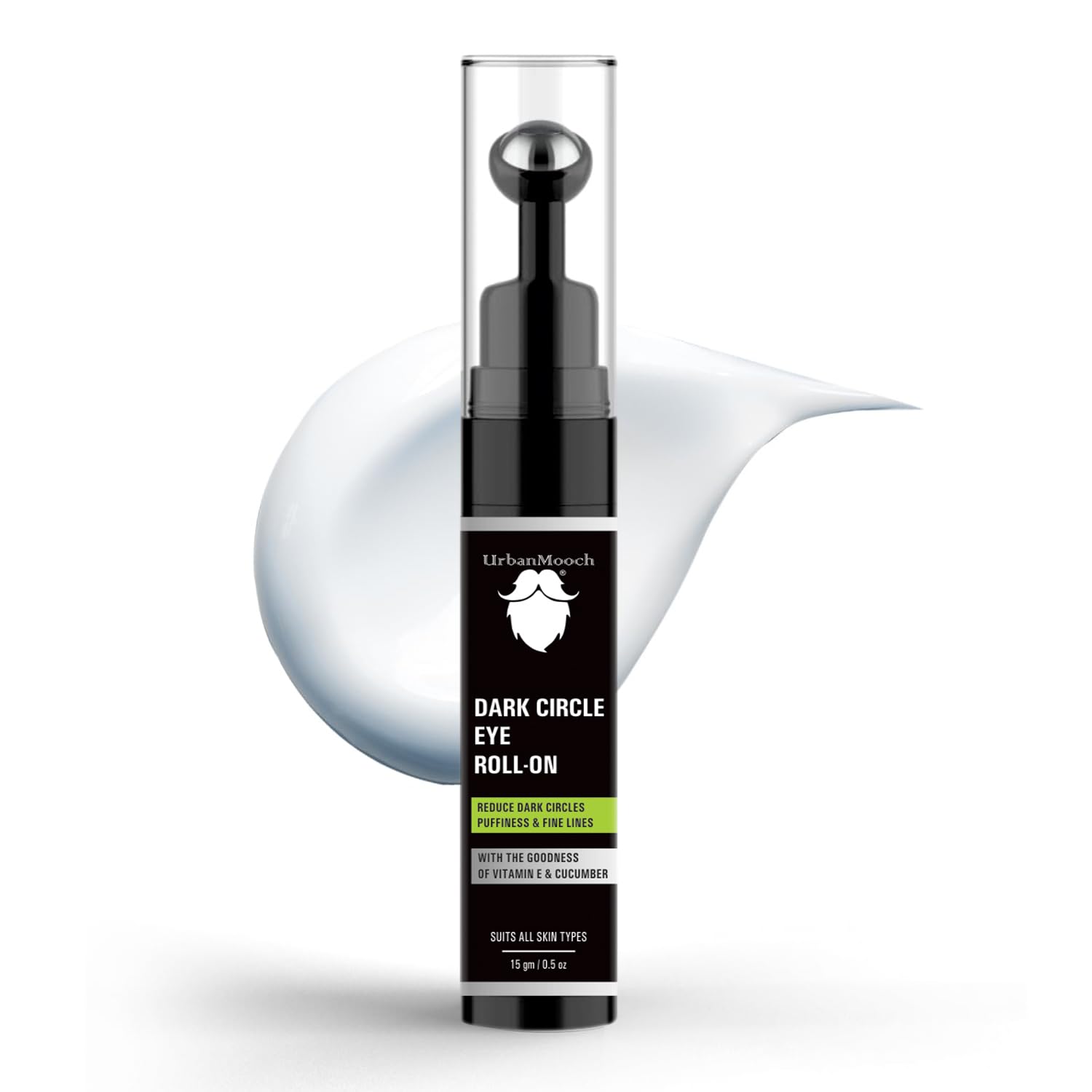 Under Eye Cream For Dark Circles For Men Enriched With Cooling Massage Roller To Reduce Dark Circles, Puffiness And Fine Lines With Vitamin E, Ginseng Extract, Retinol, 15gm-image-25