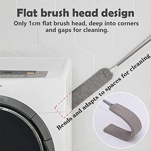 Image of Retractable Gap Dust Cleaner, Under Refrigerator /Sofa Cleaning Tool, Microfiber Gap Duster, Suitable for Underneath Cleaning of Furniture, Fridges, Couch, Bed (25-55 Inch)