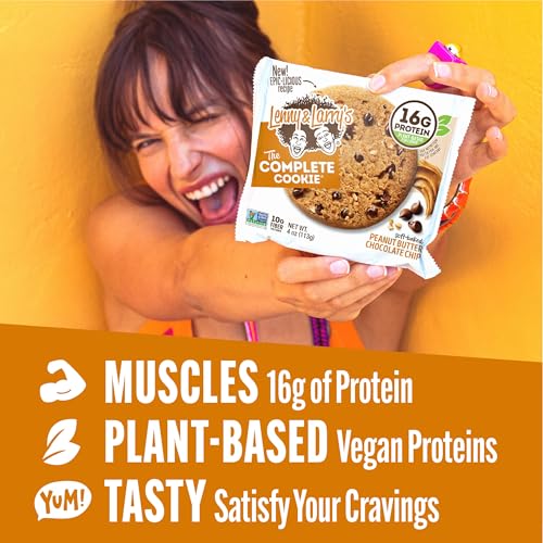 Image of Lenny & Larry's Protein Cookie, [Peanut Butter Chocolate Chip], Chewy Soft Baked, 16g Plant Protein, Vegan, Non-GMO, High Fiber, 4 Ounce Cookie (Pack of 72)