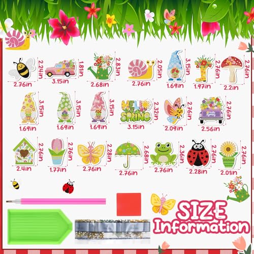 Saillong 20 piezas imanes decorativos para refrigerador miniatura 4