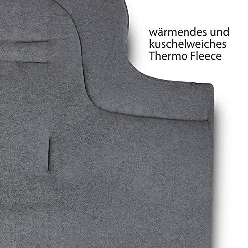 ABC Design Winterfußsack Fashion Design - gepolsterter Fußsack für kühlere Temperaturen - variable Anpassung an den Gurt des Kinderwagens - Farbe: tin