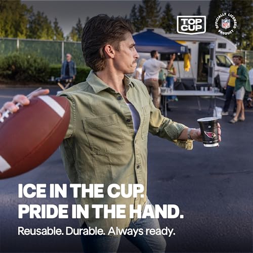 Top Cup NFL Arizona Cardinals 20 oz Reusable Aluminum Cups 20 Count | Officially Licensed, Durable, Reusable & Recyclable, Made in USA by Top Cup - Used condition - Image 5
