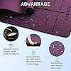 Gonex Yoga Mat with Alignment Lines for Women Men, Eco-Friendly TPE Mat Non Slip 1/4 Inch Thick Exercise Mat for Yoga Pilates and Fitness, Purple