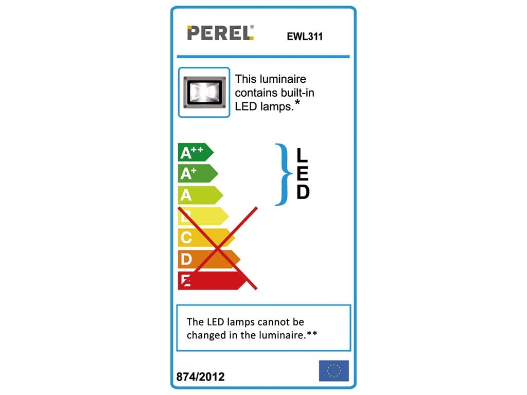 Perel Przenośna lampa robocza LED 10 W 1000 lumen 4000 K neutralna biel IP64 z regulowanym uchwytem i miękką rękojeścią do użytku wewnątrz i na zewnątrz