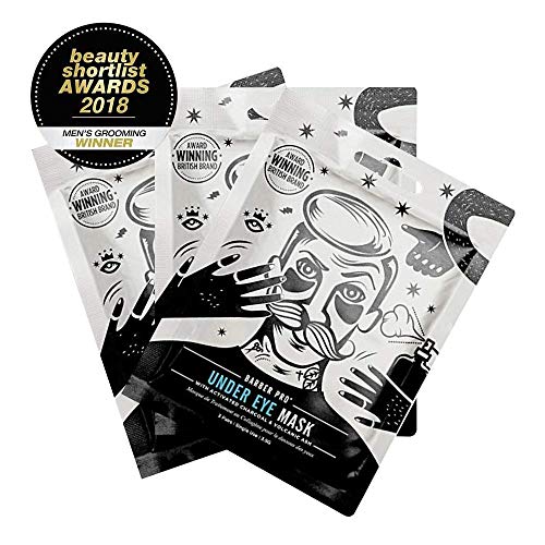 BARBER PRO Trio Pack Under Eye Mask With Activated Charcoal & Volcanic Ash(3 x 3.5g) X3