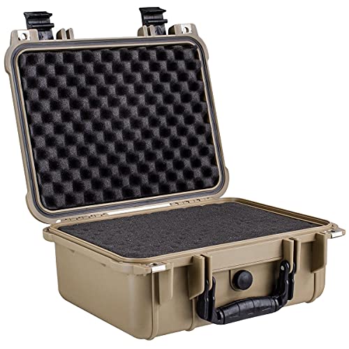 Estuche protector rígido Eylar para cámara, resistente al agua y golpes con espuma, 13.37 x 11.62 x 6 pulgadas, color tan miniatura 5