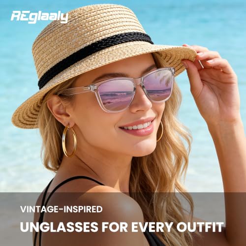 Image of Polarized Retro Trendy Sunglasses Womens Mens UV Protection Shades