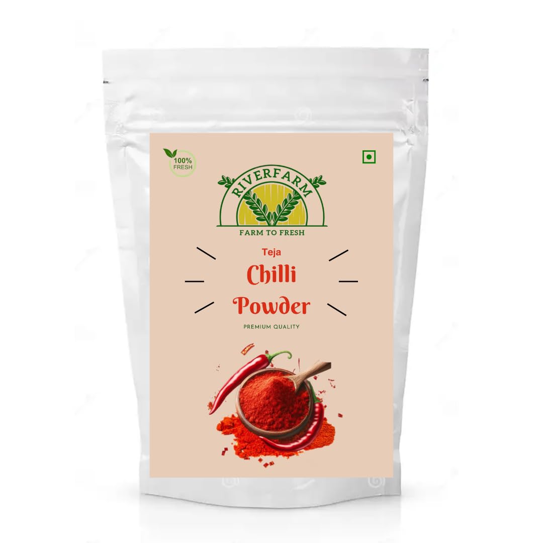 RiverFarm Teja Chilli Powder 100gm, High Capsaicin Content, Natural Oils, Pure & Aromatic Spice, Chemical-Free Teja Lal Mirchi Powder Masala, लाल मिर्च पाउडर (100gm) (B0D3XV4XQ1) Amazon Price History, Amazon Price Tracker