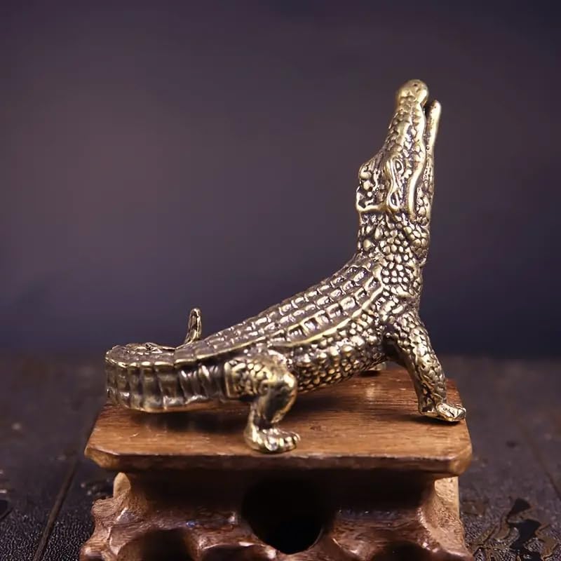 Figura de Cocodrilo de Latón 3 piezas miniatura 5