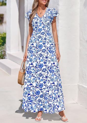 Image of PRETTYGARDEN Womens Summer Boho Floral Maxi Dress