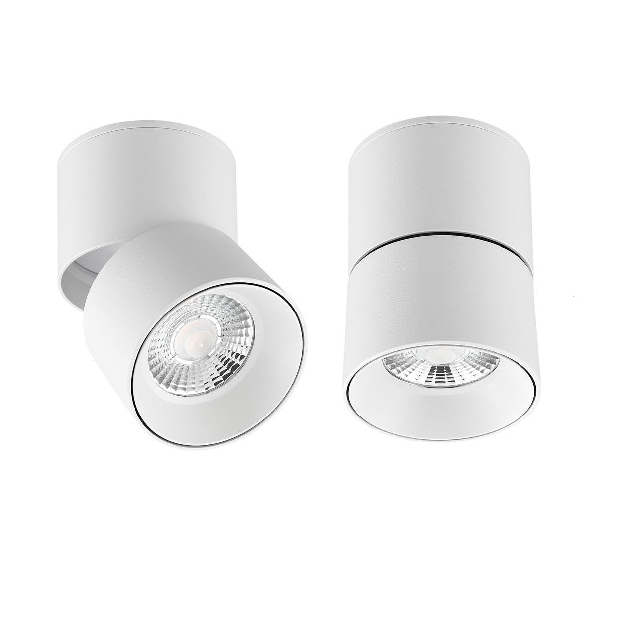 QAWACHH Commercial White Foldable Aluminum 12W Surface Mounted Ceiling LED Spot Light 3000k for Home, Office & Hotel