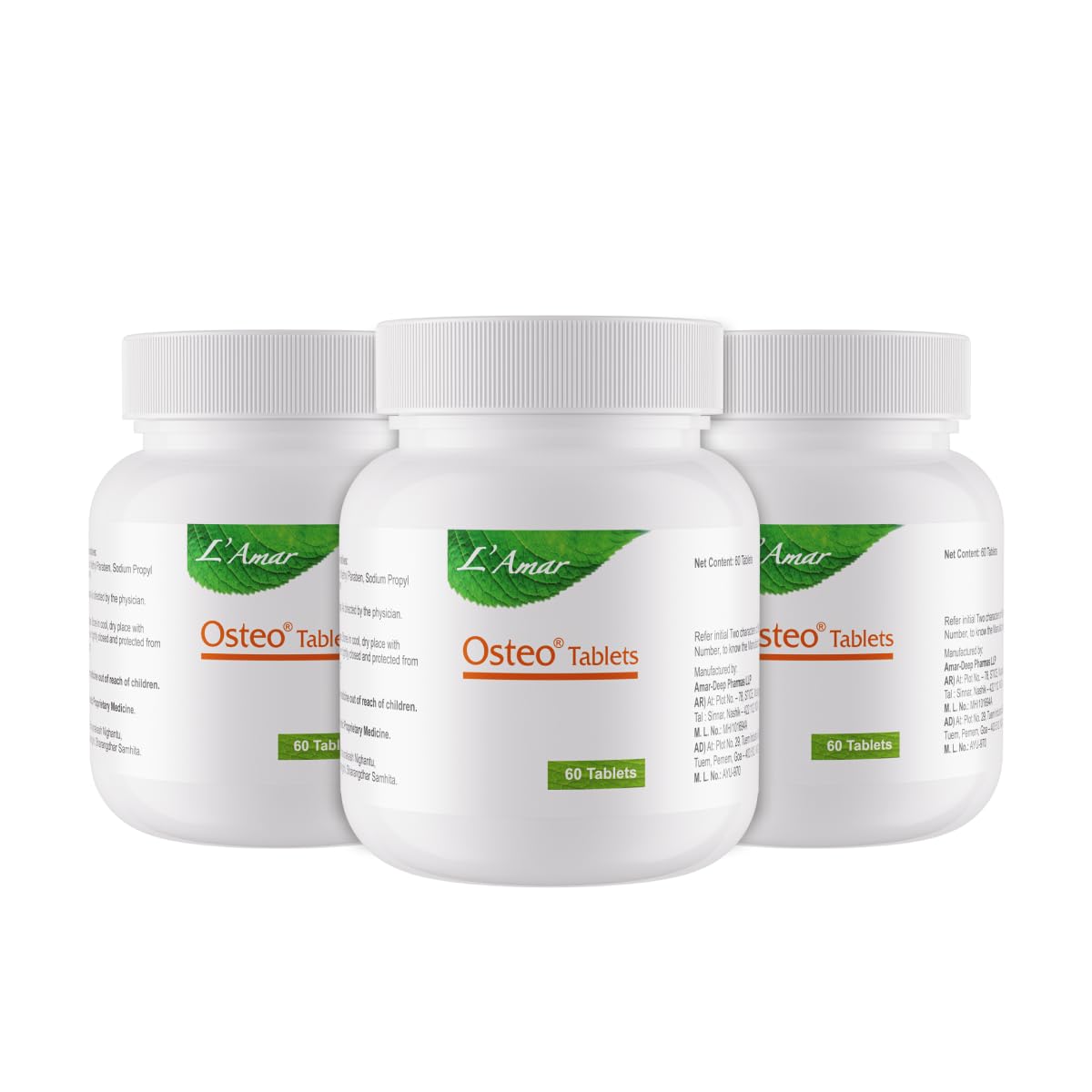 L’Amar Osteo Tablets for Relief – 60 Capsules | Useful in Joint Pains, Joint Inflammation and Swelling, Bone Strength & Mobility Support | Natural formula for supporting Anti-Inflammatory & pain-relieving actions & Calcium supplementation — Amazon image 8
