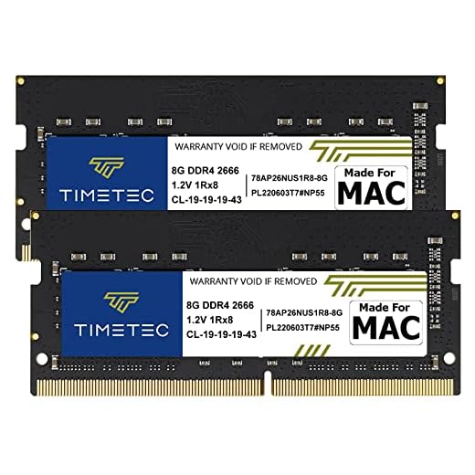 Timetec Hynix IC Compatible with Apple DDR4 2666MHz PC4-21300 SODIMM Memory Upgrade For Mac Mini 8,1 Late 2018 and iMac 19,1 w/ Retina 5K 27-Inch Early 2019 (16GB Kit(8GBx2))