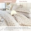 EAVD Vintage Garden Pink Floral Comforter Set Queen Boho Soft Microfiber Chic Cute Floral Bedding Set for Girls Women and 2 Pillowcases Fresh Reversible Botanical Comforter Set for All-Season #4