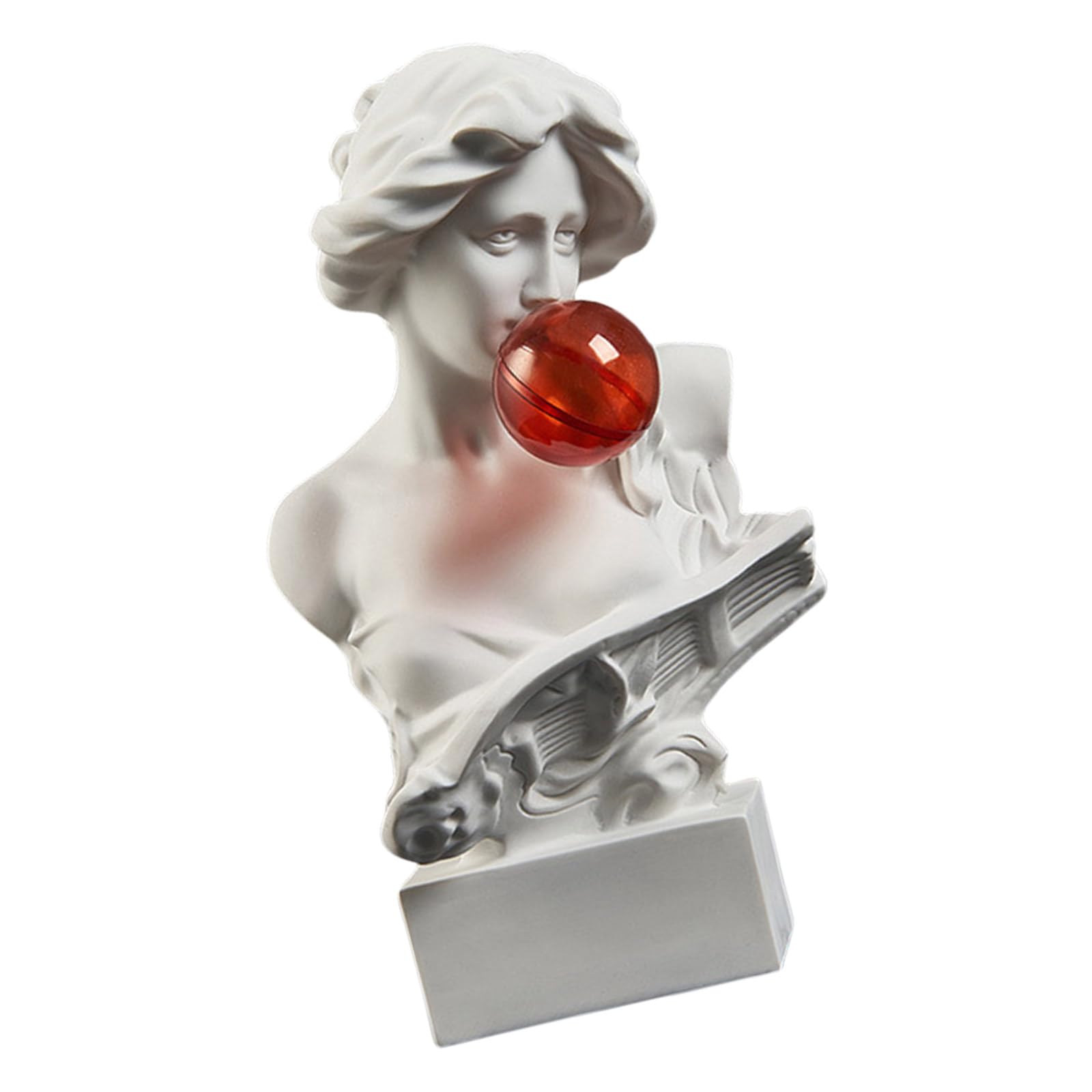 Bbajszx Handcrafts Resins Bubble Blowing Sculpture Funny Greek Mythology Bust Figurine Desk Ornament for Collectors Home Decors Living Room Decors