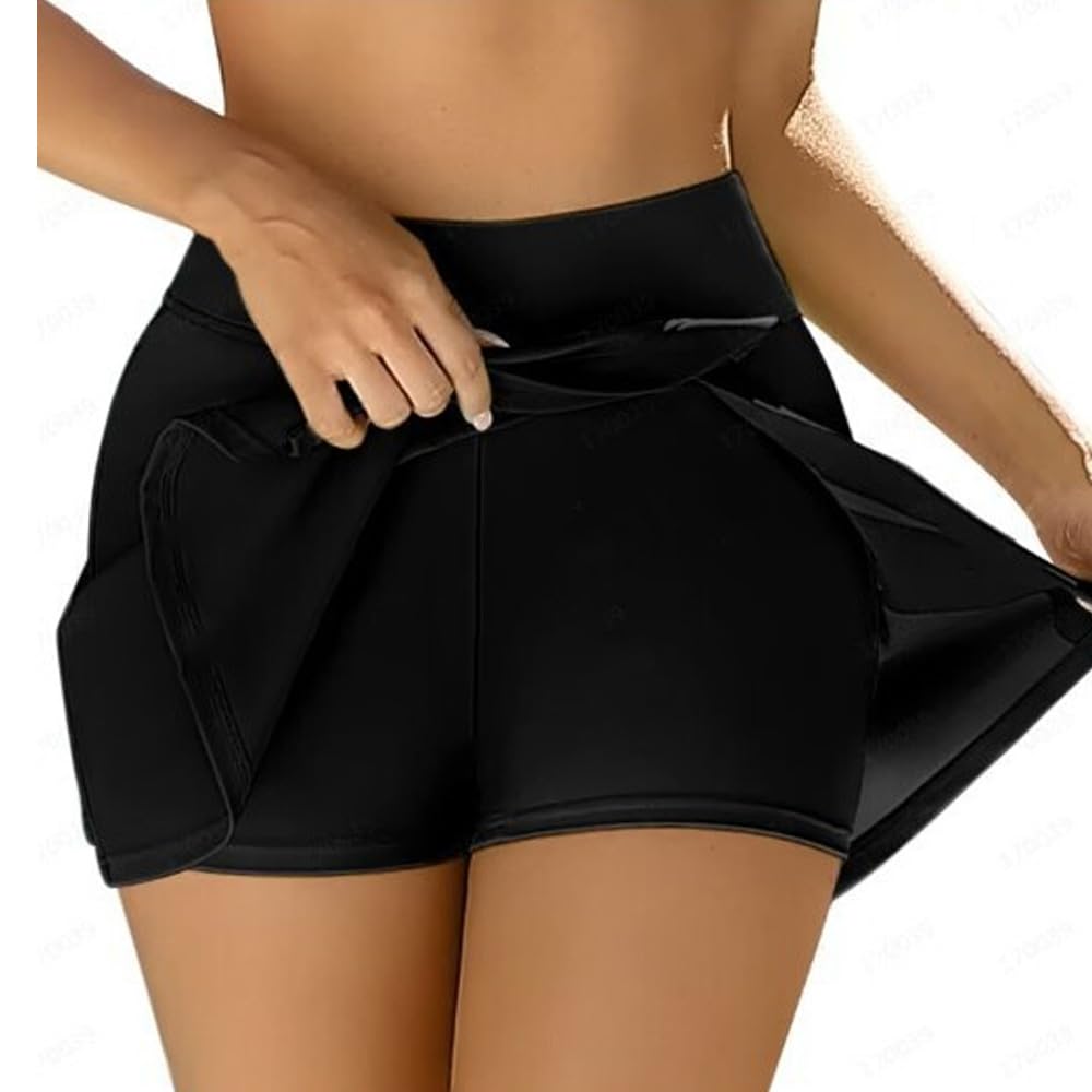Jupe de Bain Femme Taille Haute Jupette Élégante avec Short Intégré Bas de Maillot de Bain pour Plage Piscine Été ou Sport