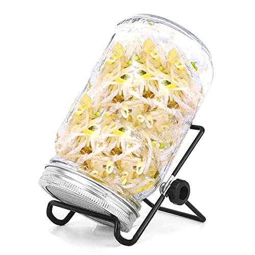 DOUBLE 2 C Mason Jar Sprouting Kit,Seeds Germination Growing Kit Set to Grow Your Own Broccoli Alfalfa Beans Microgreens Sprouts